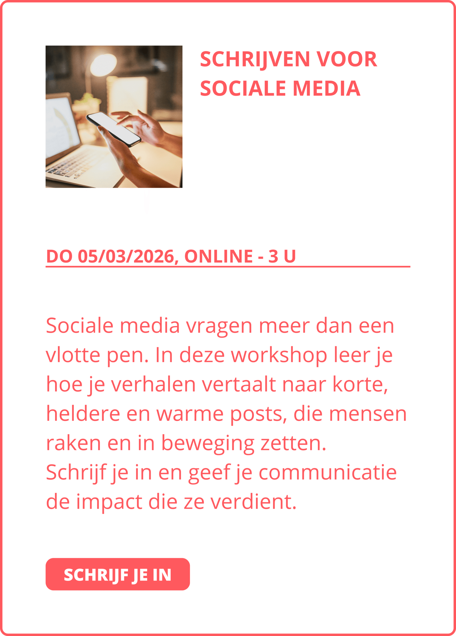 Schrijven voor sociale media